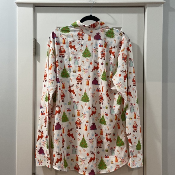 Sykooria Christmas mens button down size large NWOT - Picture 6 of 7